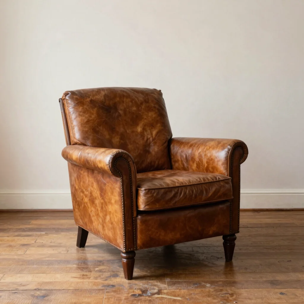 Fauteuil aux accotoirs sculptés