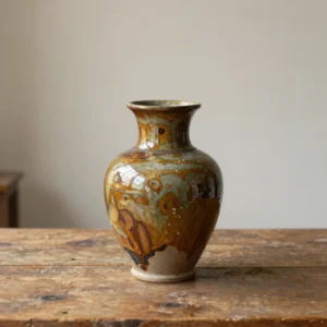 Vase grès aux émaux
